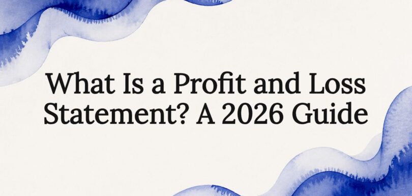 Decorative title card illustration for profit and loss statement article