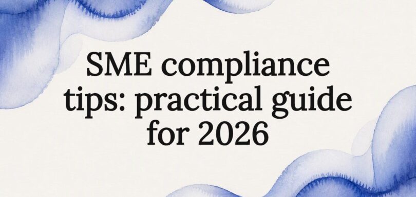 Decorative compliance title card illustration