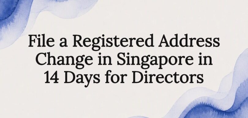 Decorative Singapore business title card