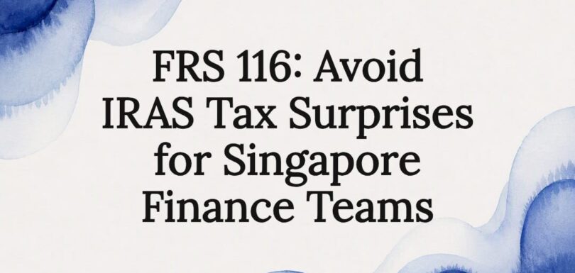 Decorative Singapore accounting article title card