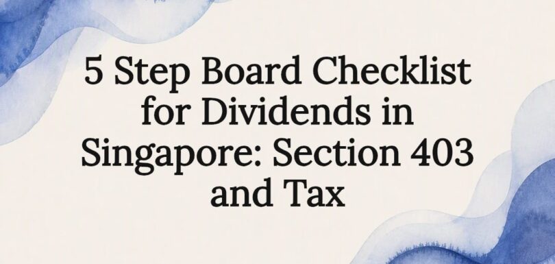 Decorative Singapore dividend compliance title card