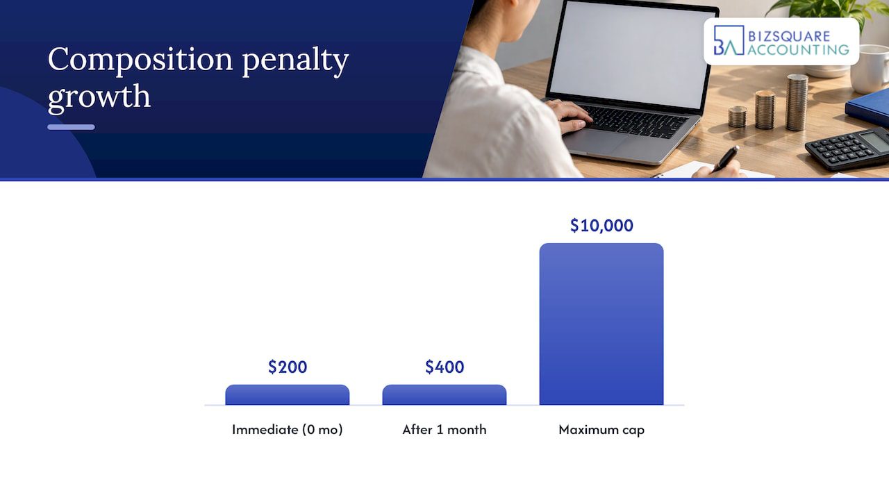 Penalties, estimated assessments and extension rules — overview diagram