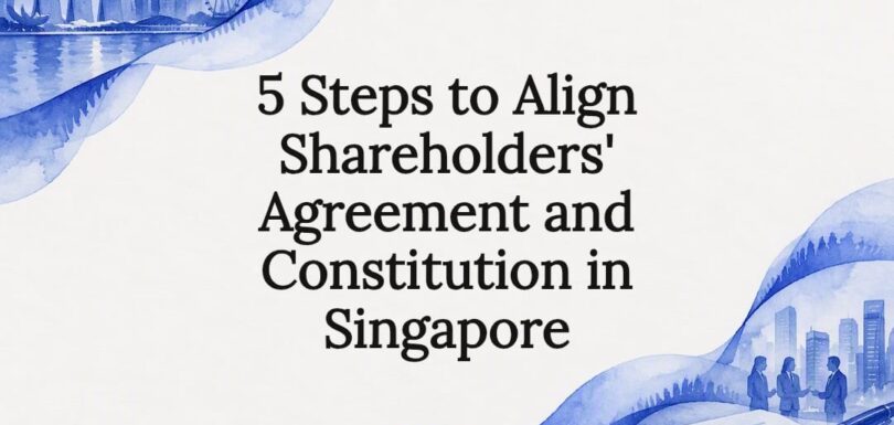 Watercolor title card for Singapore governance