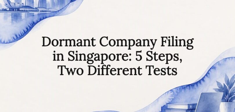 Watercolor title card for Singapore filing guide