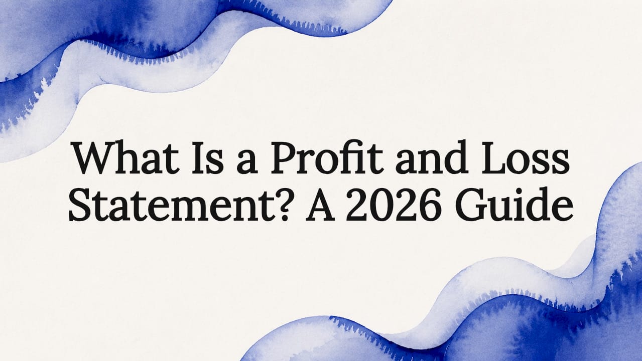 Decorative title card illustration for profit and loss statement article