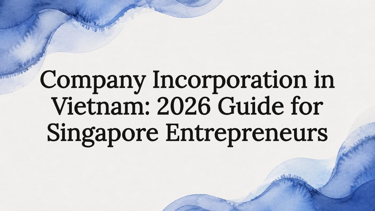 Decorative watercolor title card frame in blue