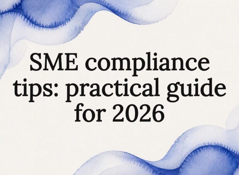 Decorative compliance title card illustration