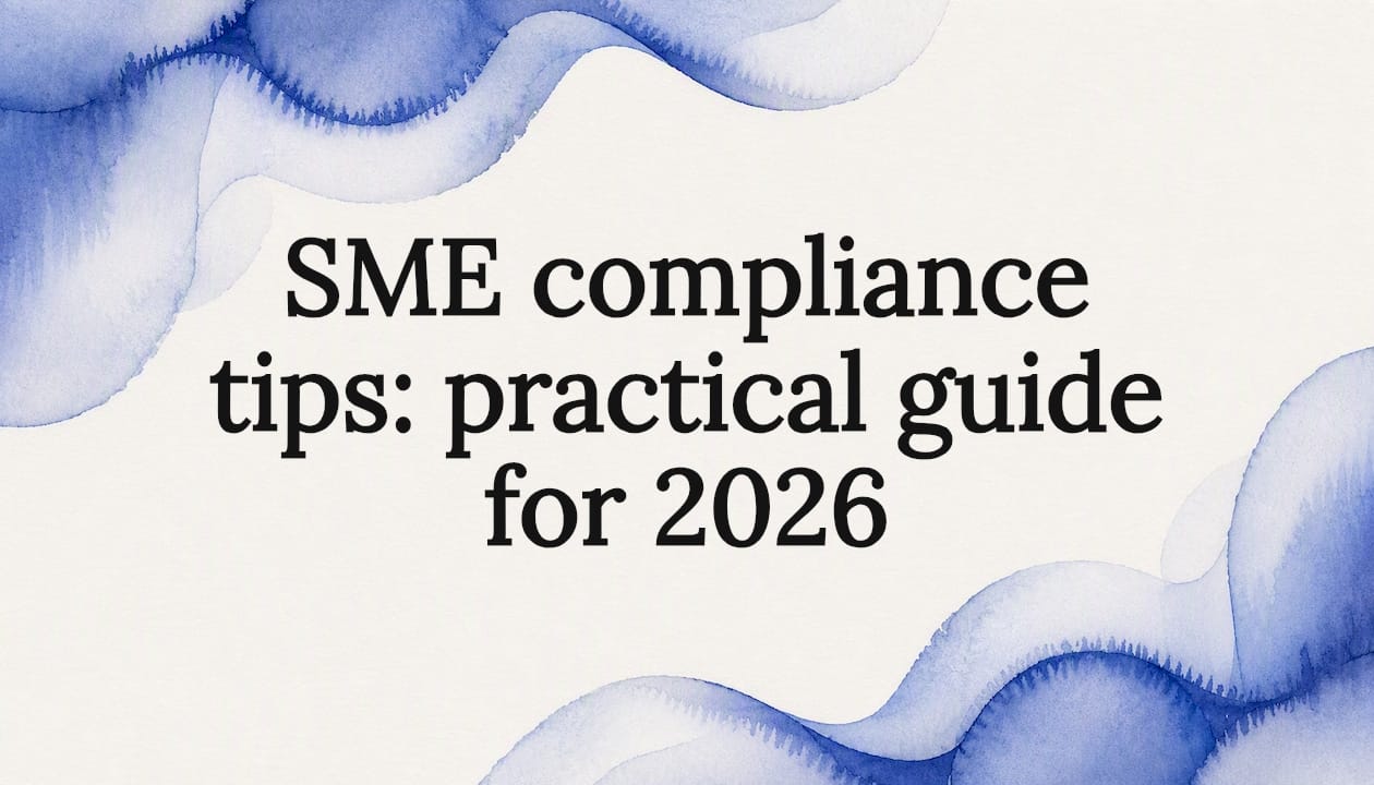 Decorative compliance title card illustration