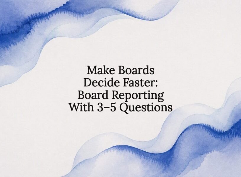 Watercolor frame for board reporting title