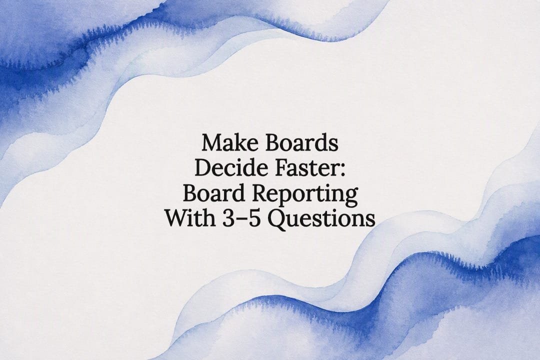 Watercolor frame for board reporting title