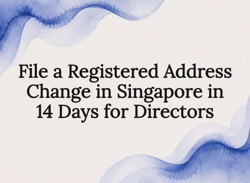 Decorative Singapore business title card