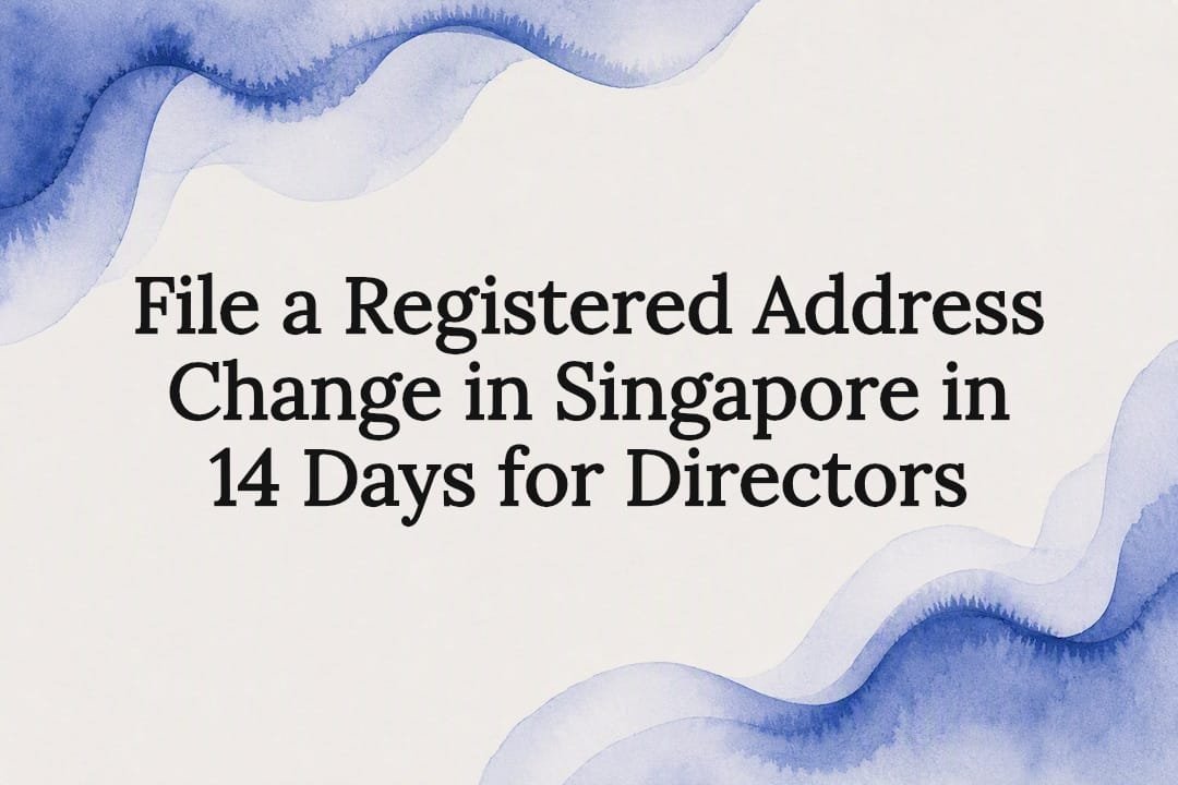 Decorative Singapore business title card