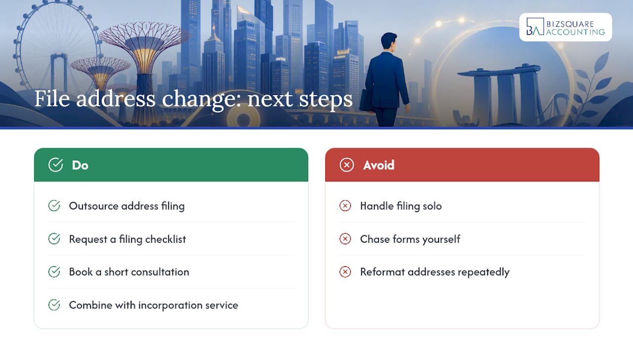 Get your address change filed properly, the first time — overview diagram
