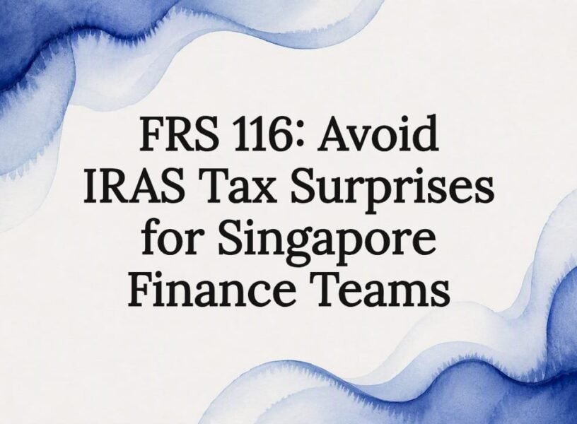 Decorative Singapore accounting article title card