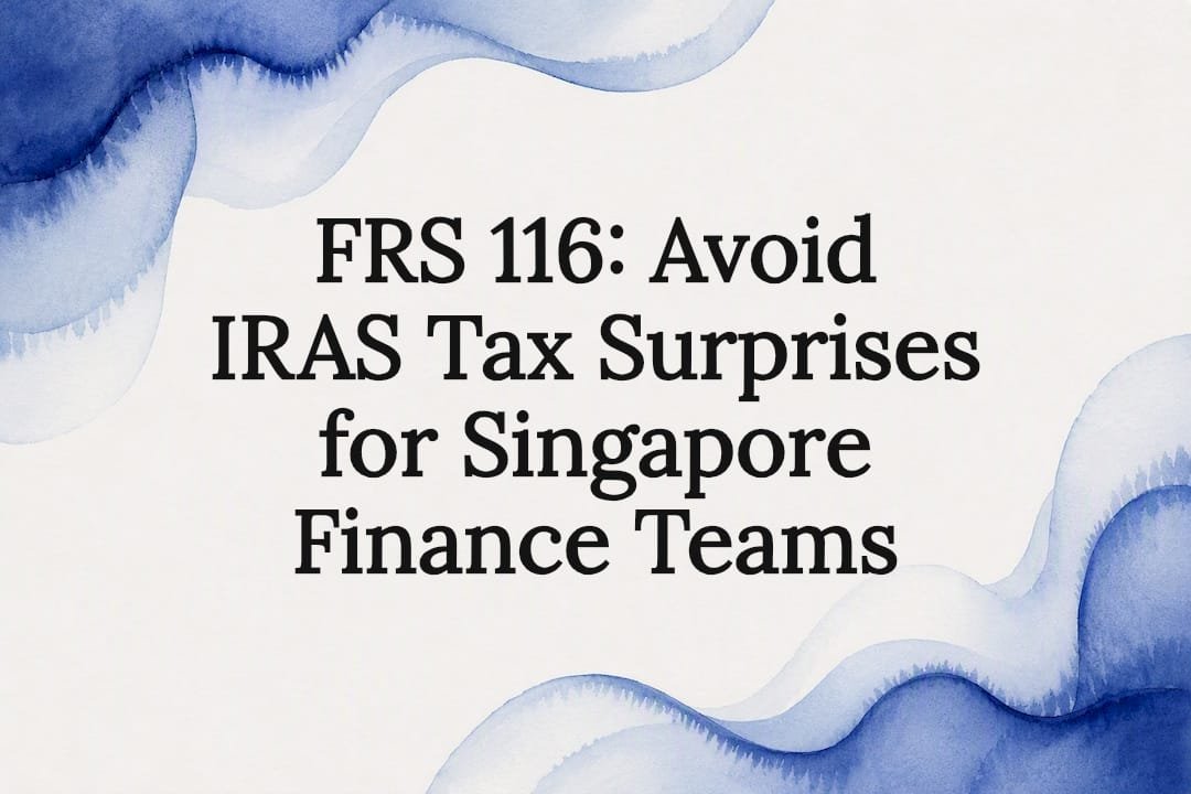 Decorative Singapore accounting article title card