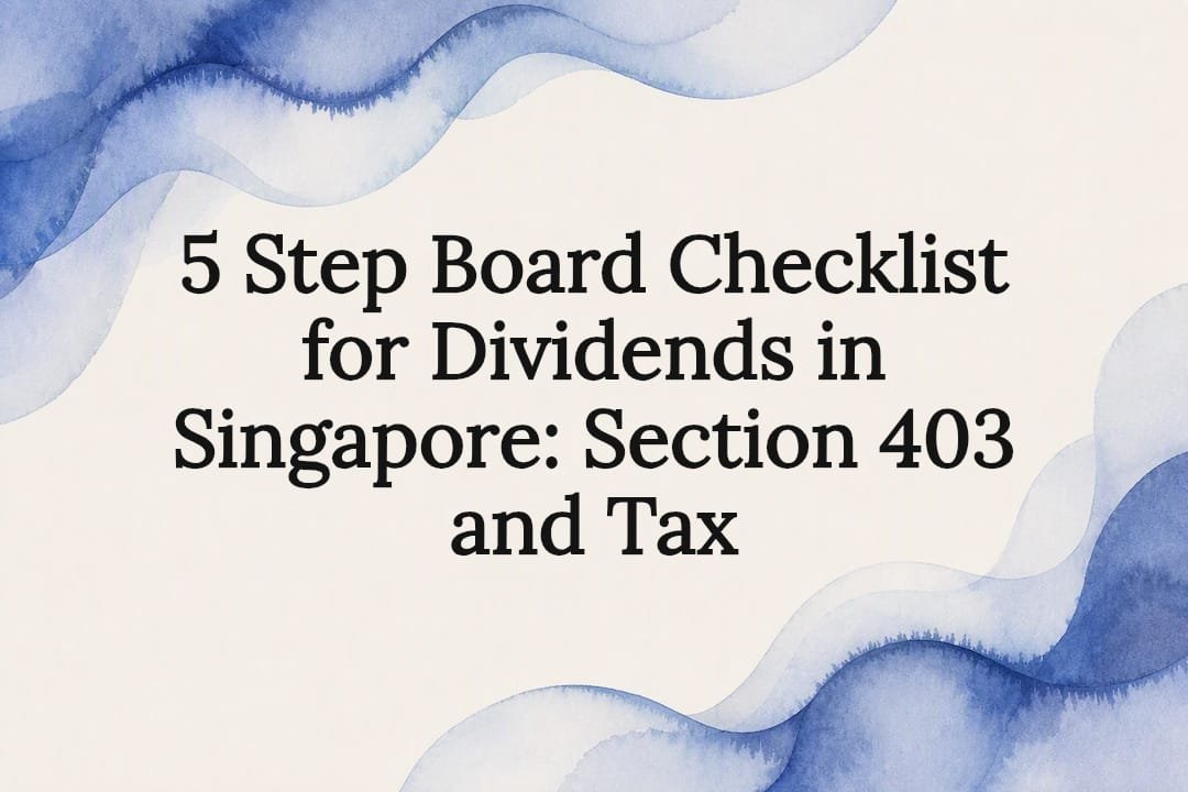 Decorative Singapore dividend compliance title card