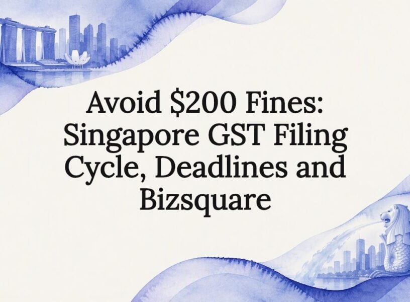 Decorative Singapore GST filing title card