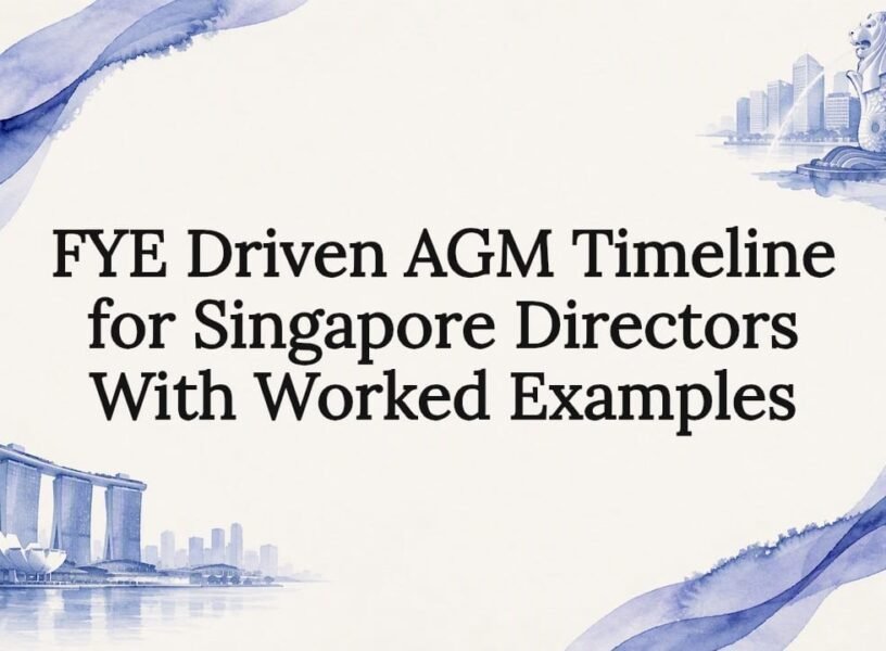 Decorative Singapore AGM timeline title card