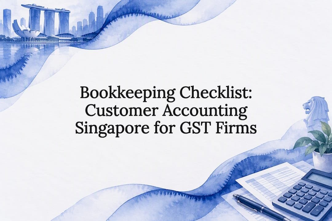 Decorative GST bookkeeping checklist title card