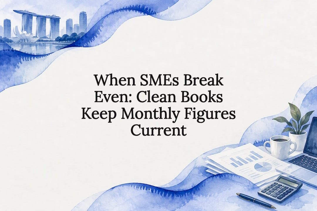 Watercolor frame for Singapore SME finance article