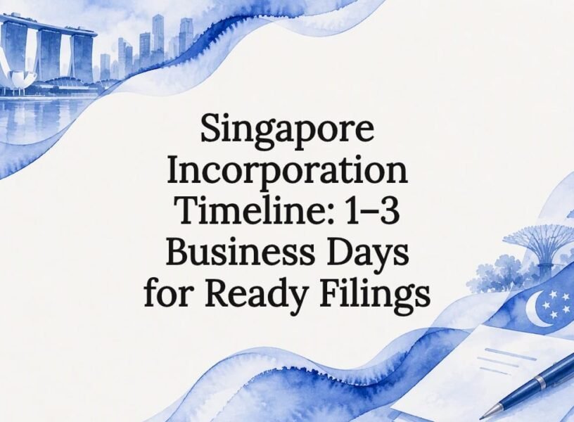 Watercolor frame for Singapore incorporation article