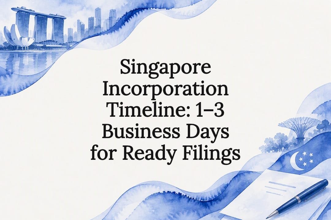 Watercolor frame for Singapore incorporation article
